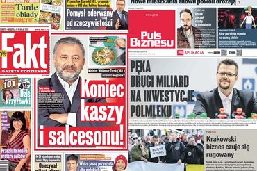 Pierwsze strony "Faktu" i "Pulsu Biznesu"