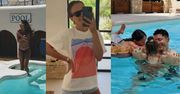 Lewandowscy relaksują się w domu na Majorce: Ania pozuje w bikini, Robert pluska się z córkami (ZDJĘCIA)