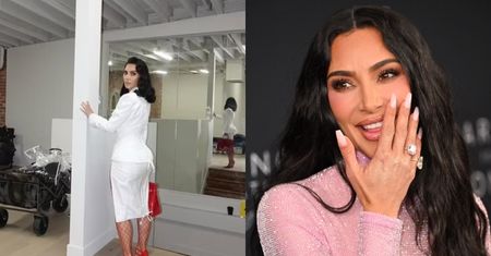 Kim Kardashian znowu nieudolnie przerobiła zdjęcie. Zdradziło ją odbicie: "Lustereczko powiedz przecie, kto sphotoshopował sobie tyłek"