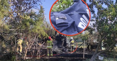 Policjanci gasili ogień. Użyli własnych mundurów