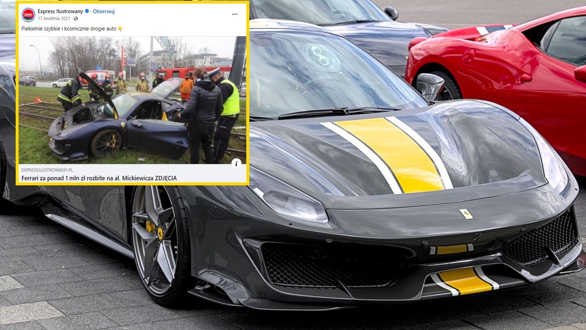 Kierowca rozbił ferrari warte ponad milion złotych 
