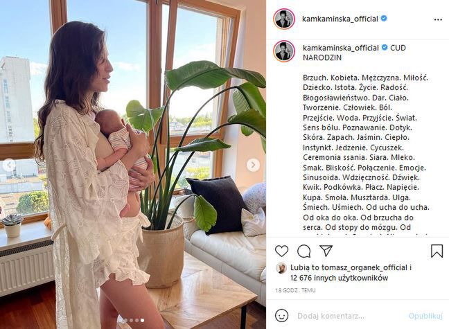 Kamila Kamińska została mamą
