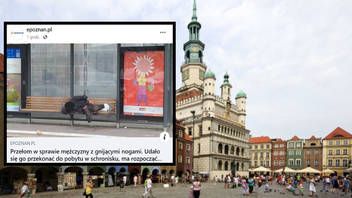 Mężczyzna zgodził się na pobyt w schronisku i leczenie