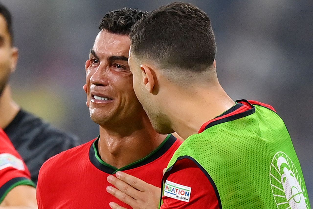 Cristiano Ronaldo in tears