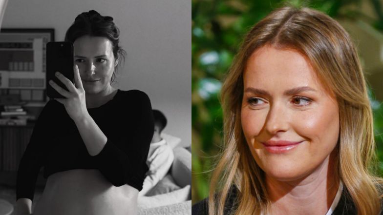 Ciężarna Olga Frycz odsłania krągłości