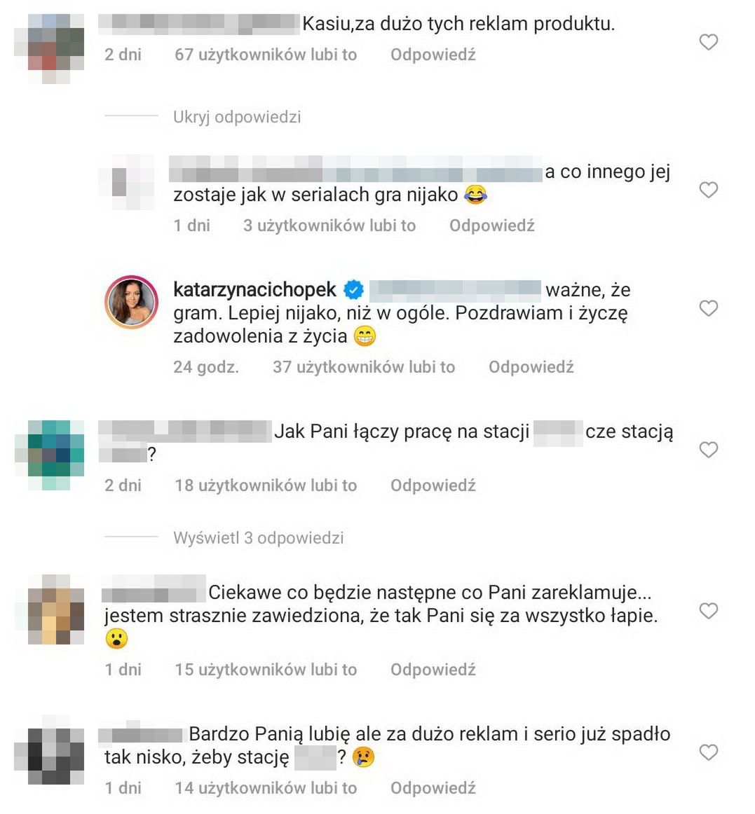 Fani krytykują Kasię Cichopek za reklamę stacji paliw