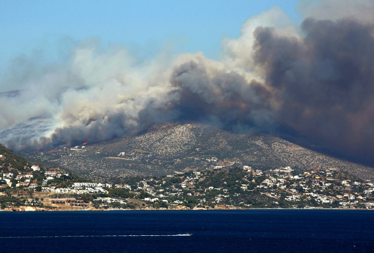 Potężne pożary w Grecji