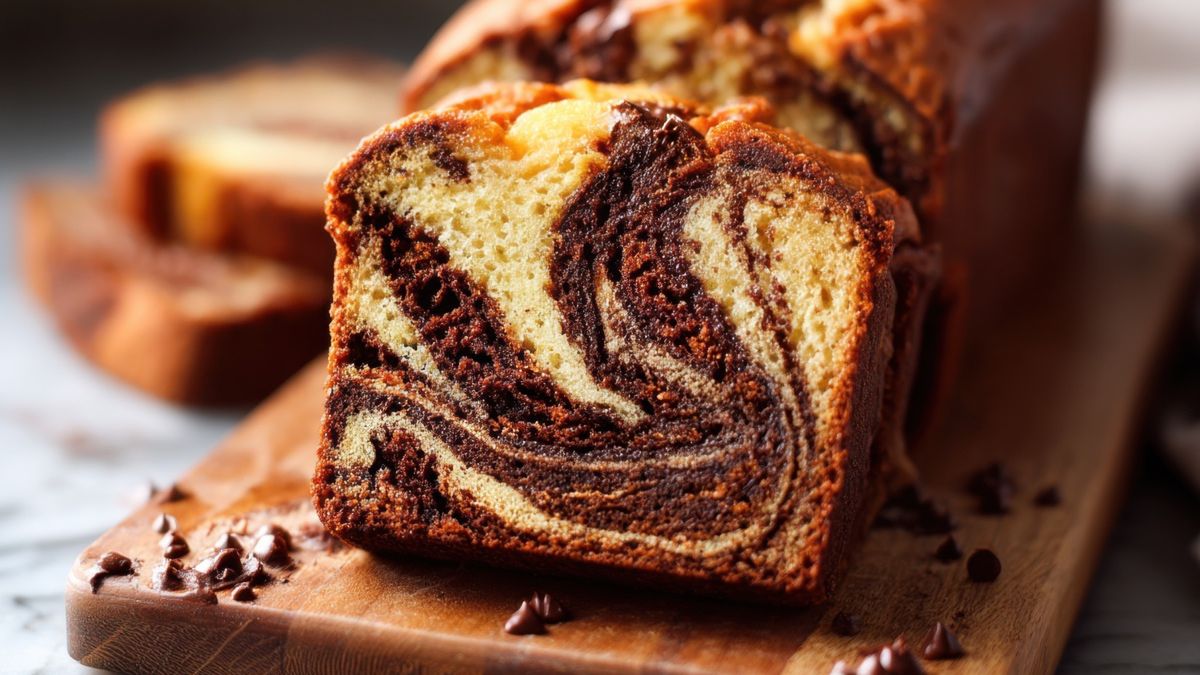 Puszyste ciasto marmurkowe