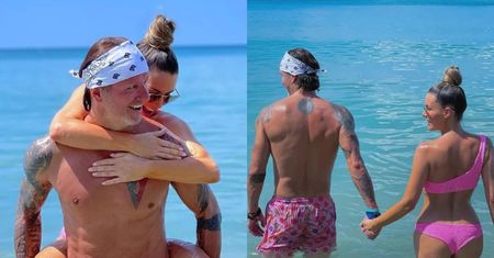 "Różowe Pantery" Małgorzata Rozenek i Radosław Majdan pluskają się w oceanie (ZDJĘCIA)