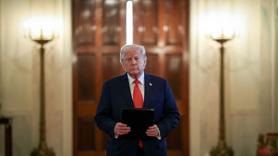 President Trump Presents Commander-in-Chief Trophy To The U.S. Naval Academy Football Team, The Navy Midshipmen
WASHINGTON, DC - APRIL 15: U.S. President Donald Trump arrives for a presentation ceremony for the Commander-in-Chief Trophy to the U.S. Naval Academy in the East Room of the White House on April 15, 2025 in Washington, DC. The Commander-in-Chief Trophy is awarded to the winner of the American college football series among the teams of the U.S. Military Academy (Army Black Knights), the U.S. Naval Academy (Navy Midshipmen), and the U.S. Air Force Academy (Air Force Falcons). (Photo by Win McNamee/Getty Images)
Win McNamee
bestof, topix