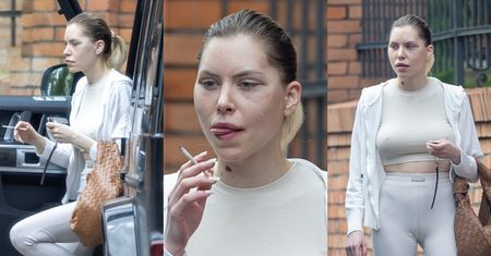 Pokiereszowana Julia von Stein zasuwa do szpitala z papierosem w ustach