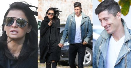 Lewandowscy na jesiennym spacerze (ZDJĘCIA)