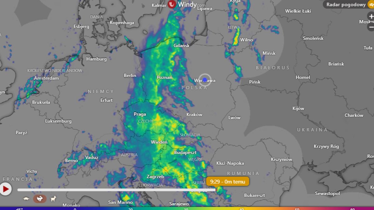 Radar burz. Gdzie jest burza?