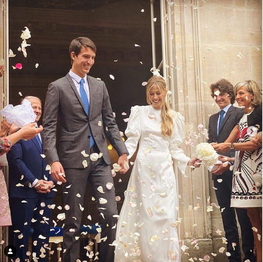 Alexandre Arnault i Geraldine Guyot podczas pierwszej ceremonii ślubnej 