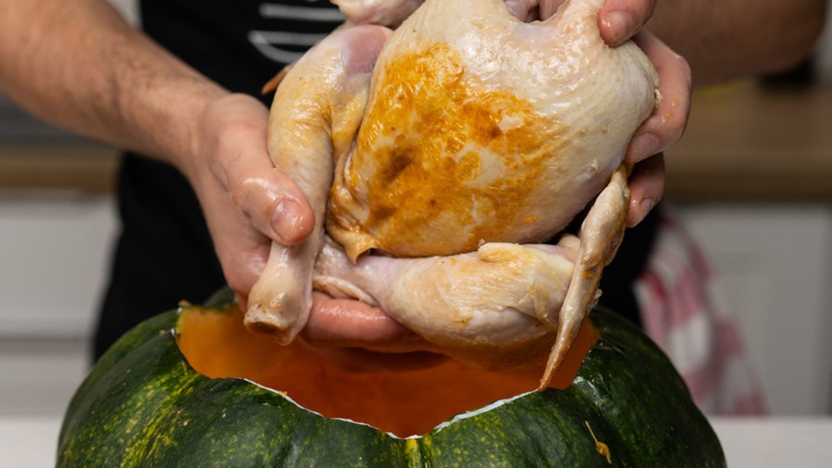 Kurczak w dyni to idealny pomysł na jesienny obiad