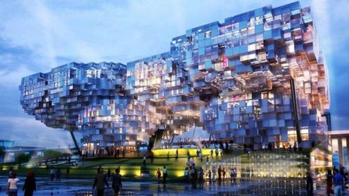 Wieżowiec jak chmura pikseli 1