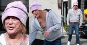 70-letni Mickey Rourke snuje się po Beverly Hills w założonej na gołe ciało bluzie i brudnej czapce (ZDJĘCIA)