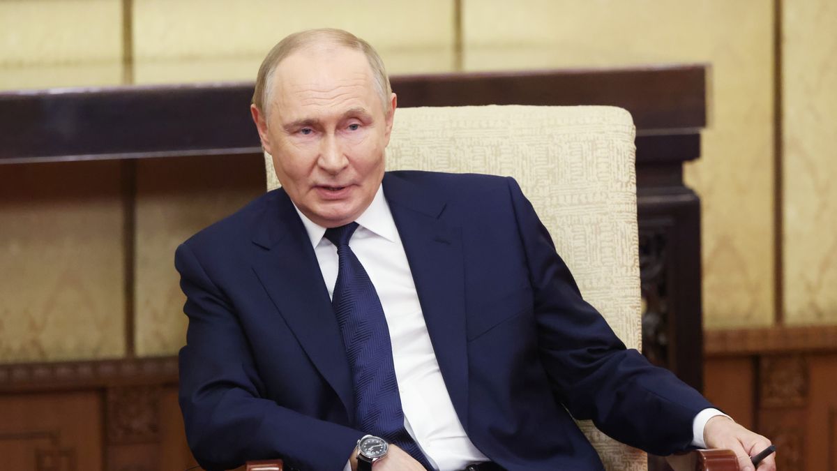 BEIJING, CHINA - SEPTEMBER 2:  (RUSSIA OUT) Russian President Vladimir Putin speaks during a meeting with Slovak Prime Minister Robert Fico (not pictured) during their bilateral meeting, September 2, 2025, in Beijing, China. Presidengt Putin is visiting China and will attend a military parade in Beijing to celebrate the 80th anniversary of the end of WW2. (Photo by Contributor/Getty Images)
