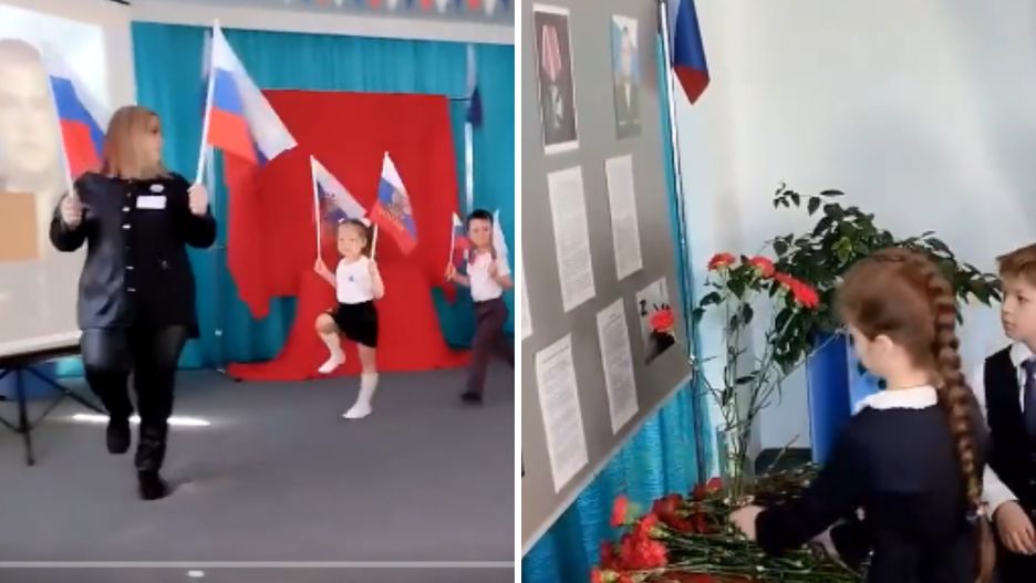 Dzieci w Buriacji maszerowały do piosenki: "Naprzód Rosja".