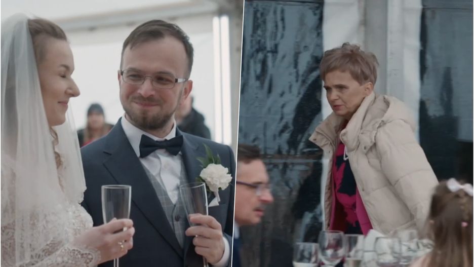 Goście weselni Kornelii i Marka kryli się pod kurtkami