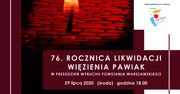 Warszawa. Obchody 76. rocznicy likwidacji więzienia Pawiak