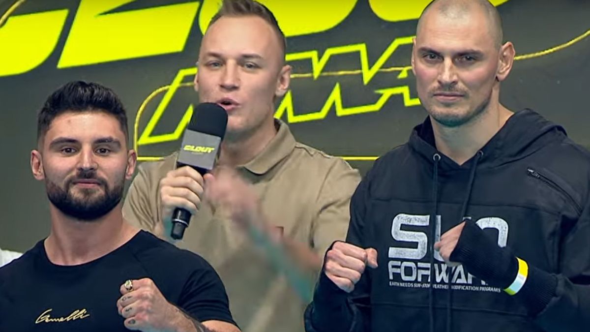 Na zdjęciu od lewej: Adrian Cios, prowadzący środową konferencję Clout Mateusz Kaniowski i Zbigniew Bartman.