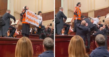 Nagle przerwały koncert. Wyszły na scenę i rozwinęły transparent