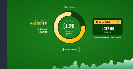Norton 360 z funkcją wydobycia Ethereum. Bardzo nietypowy, ale sprytny pomysł