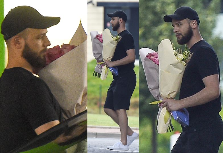 Maciej Pela przyłapany z kwiatami