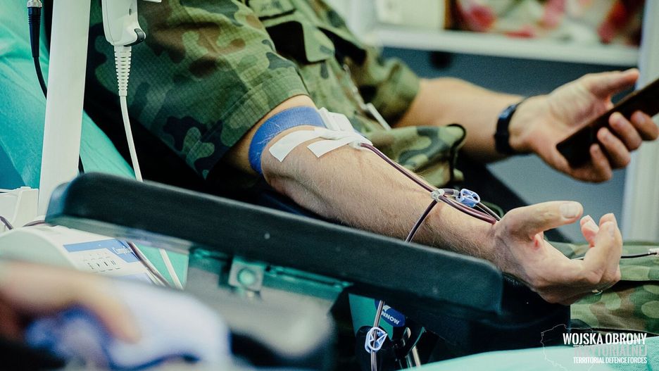 Mazowsze. Żołnierze oddają krew (fot. Wojska Obrony Terytorialnej)