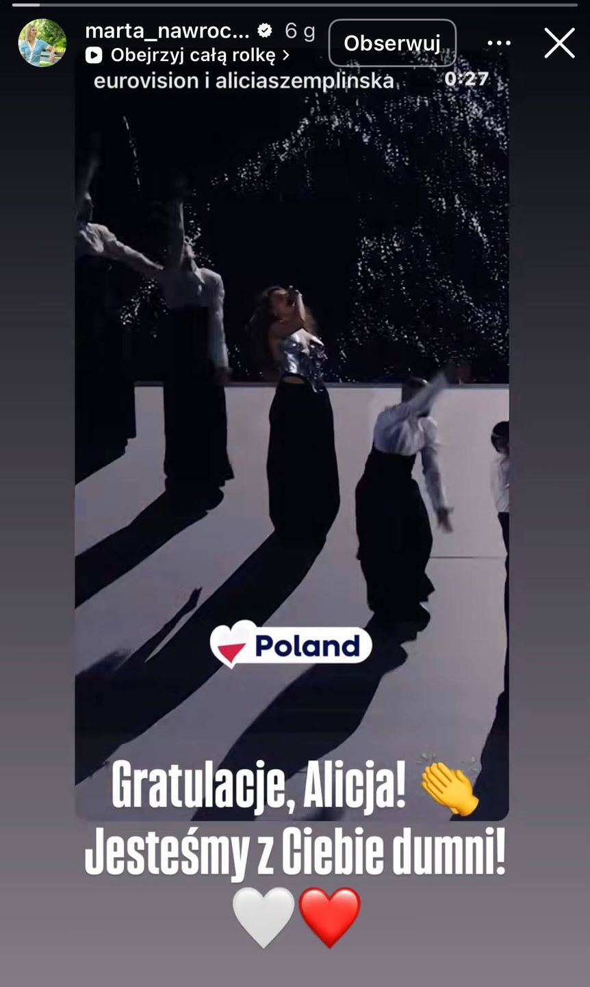 Marta Nawrocka pogratulowała Alicji Szemplińskiej