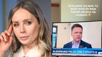 Agnieszka Woźniak-Starak drwi z Hołowni, proponując mu... powrót do "Mam Talent!". "Oj Szymon, Szymon"