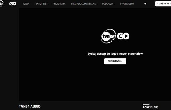 Koniec bezpłatnego audio TVN24. Internauci krytykują stację