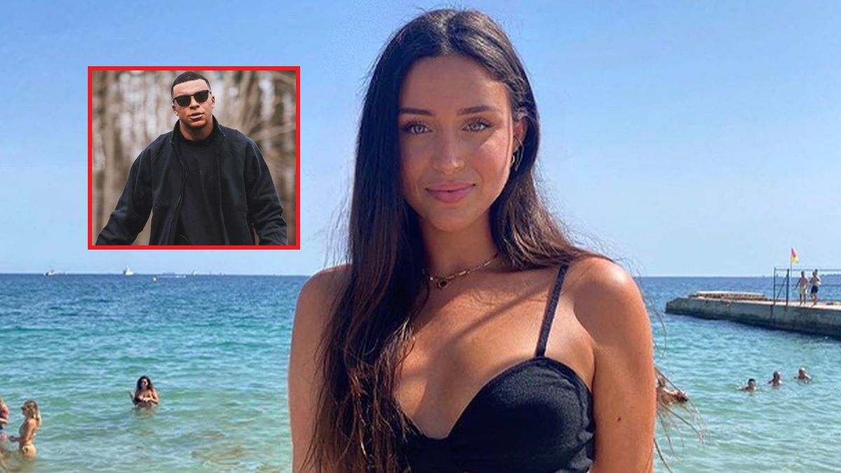 Influencerka Lea/w ramce: Kylian Mbappe