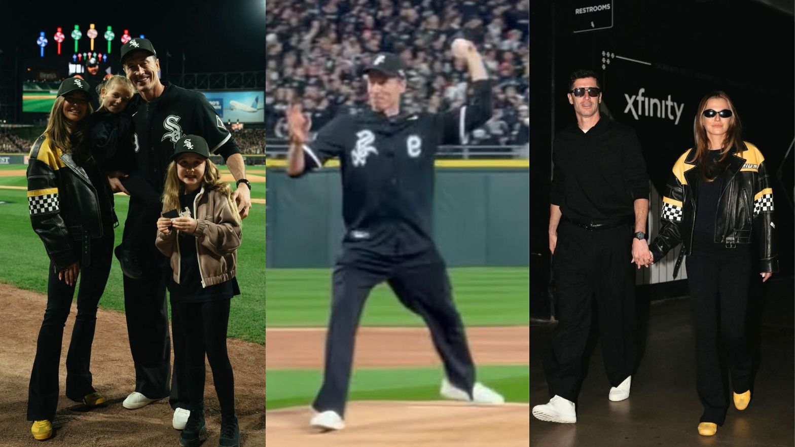Robert Lewandowski rzucił pierwszą piłkę na meczu baseballowym