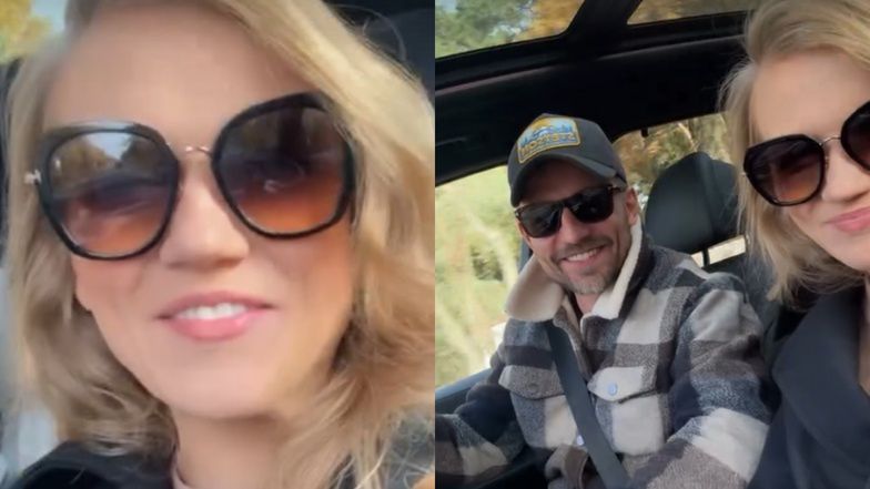 Agnieszka Kaczorowska nadaje z samochodu