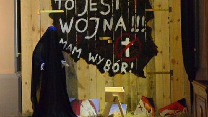 Mława. Takiej szopki jeszcze nie było (Fot. codziennikmlawski.pl)