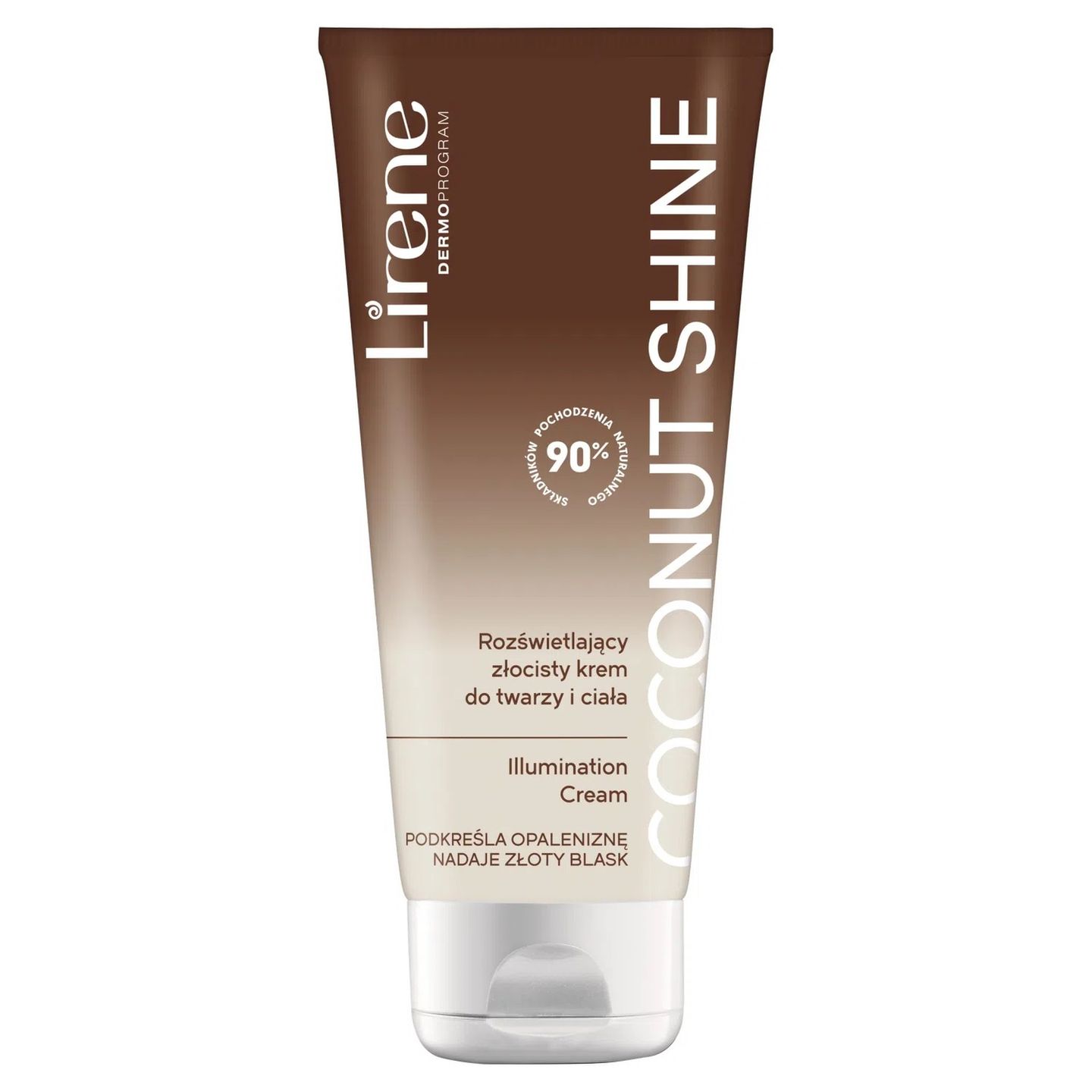  Rozświetlający złocisty krem Lirene Coconut Shine