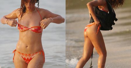 Rihanna w bikini na plaży (FOTO)