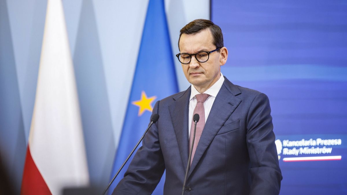 Konferencja premiera nt. bud?etu na 2024 r.
24.08.2023. Warszawa. Konferencja prasowa  premiera Mateusza Morawieckiego i minister Magdaleny Rzeczkowskiej
Fit. Filip Naumienko/REPORTER

.
n/z: Mateusz Morawiecki
Filip Naumienko/REPORTER