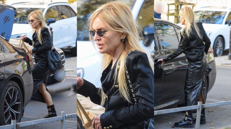 Monika Olejnik przechadza się po Warszawie uzbrojona w markowe dodatki