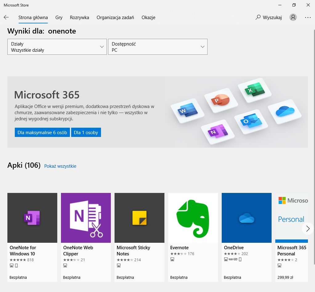 Microsoft Store oferuje nam OneNote'a UWP, ale nalega byśmy zmienili zdanie w kwestii tego, czy go potrzebujemy!