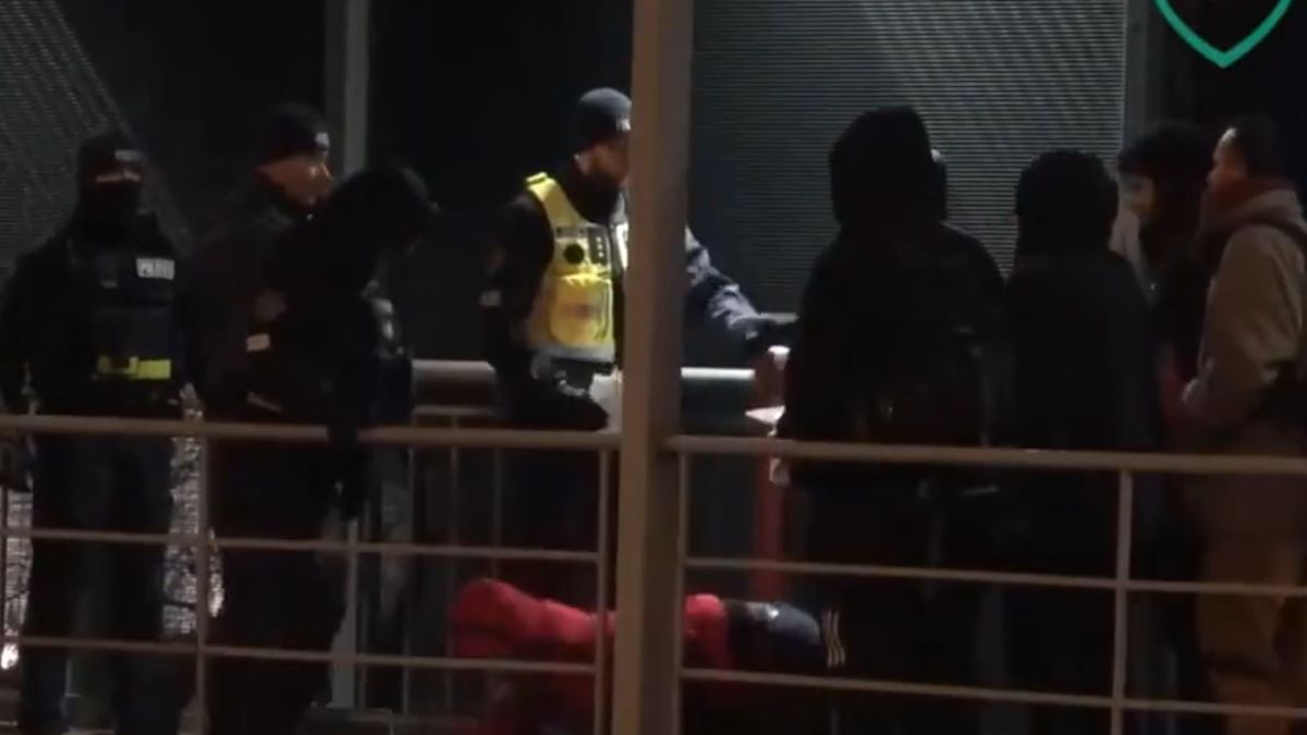 Grupa migrantów na granicy z Estonią