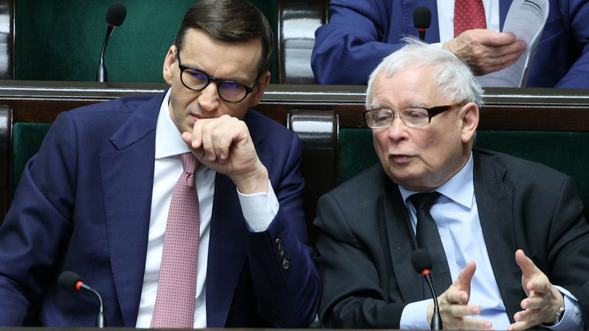 53. posiedzenie Sejmu IX kadencji28.04.2022 Warszawa 53. posiedzenie Sejmu IX kadencji   Fot Jacek Dominski/REPORTERn/z: Mateusz Morawiecki, Jaroslaw KaczynskiJACEK DOMINSKI/REPORTER