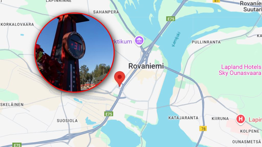 Temperatura w Rovaniemi we wtorek.