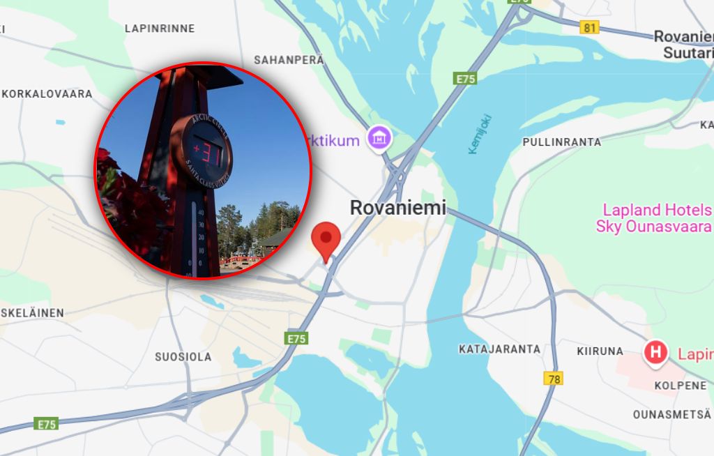 Temperatura w Rovaniemi we wtorek.