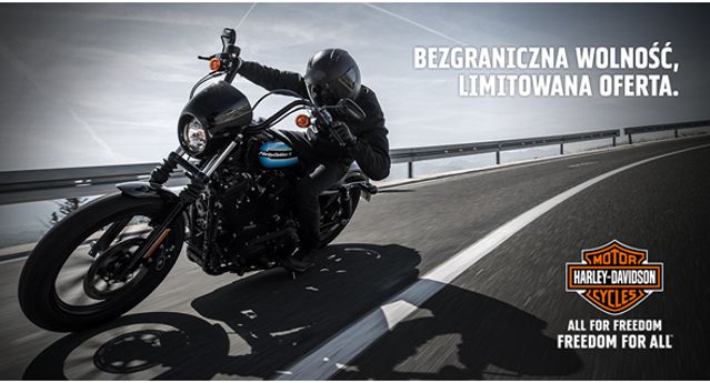 Harley - Davidson promuje się hasłem "Bezgraniczna wolność"