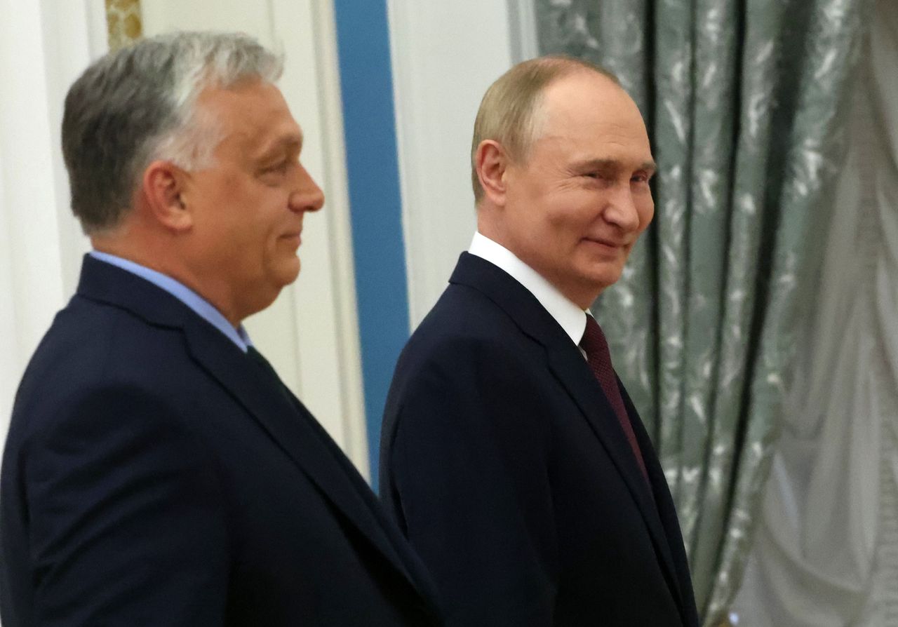 Premier Węgier Wiktor Orban i prezydent Rosji Władimir Putin