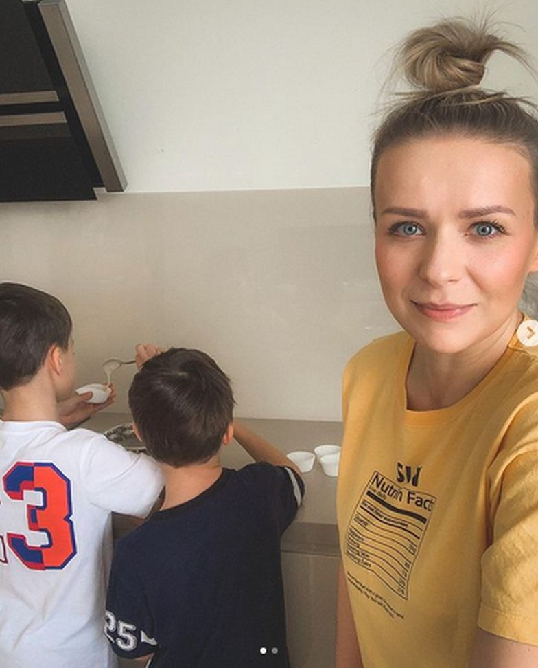 Aneta Zając z synami