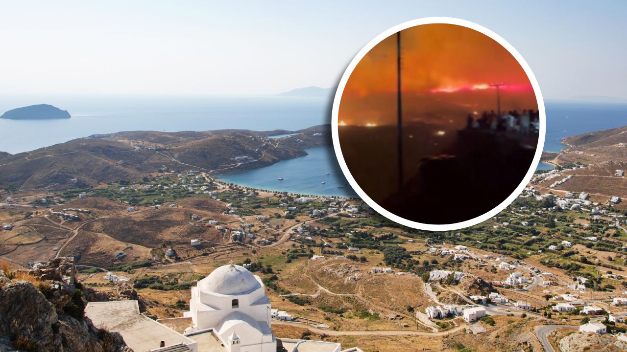 Fire under control in Greece's Serifos, but the remains are described as a "biblical catastrophe"